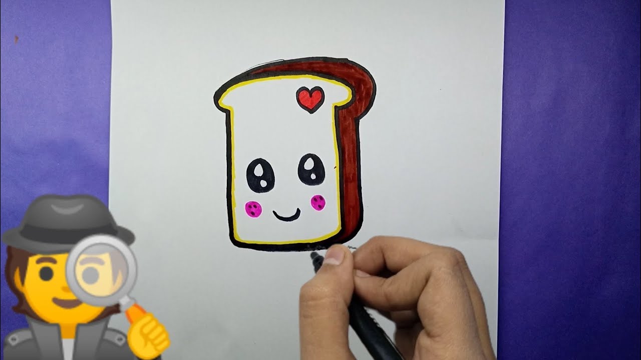 How to Draw a Realistic Bread Slice || Bread Slice Drawing Tutorial for ...