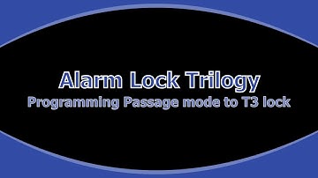 How to enable "Passage" mode on a Trilogy T3 lock