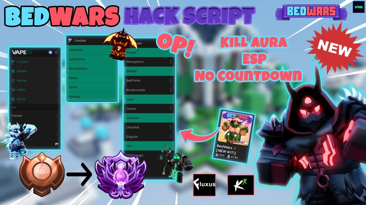 Bedwars Roblox Script - Kill Aura, Noclip, ESP & More