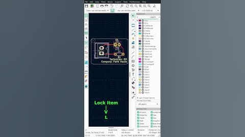 KiCad 6: Lock Shortcut (#Shorts)
