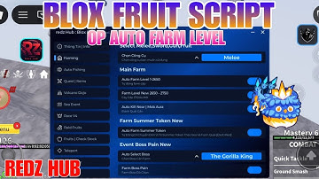 Script Blox Fruit No Key Redz Hub 🔥 FRUIT RAIN, AUTO FARM, RAID, RACE V4 - Blox Fruits Script Mobile