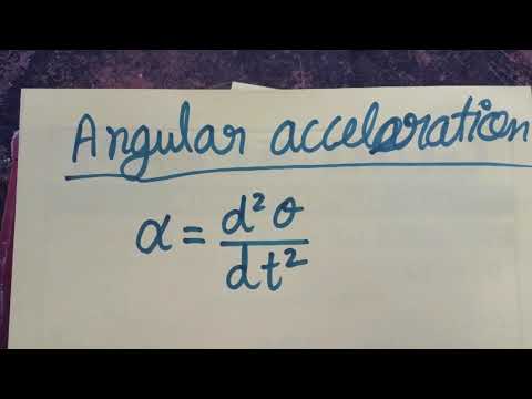 Angular acceleration SI