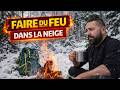 Faire du feu dans la neige