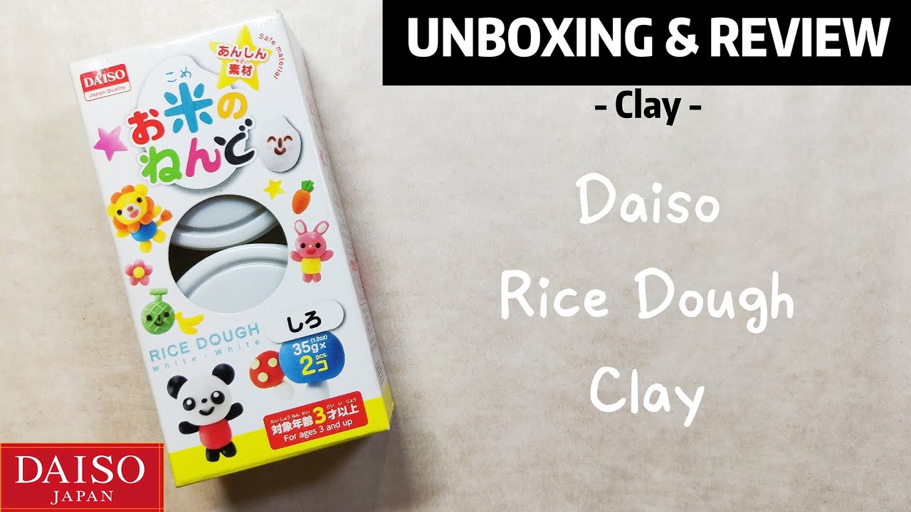 UNBOXING & REVIEW : DAISO Rice Dough Clay - YouTube