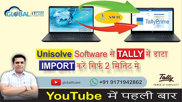 Unisolve Pharmacy Software Data import in Tally Prime || TallyPrime and Tally ERP || #Global IT Care
