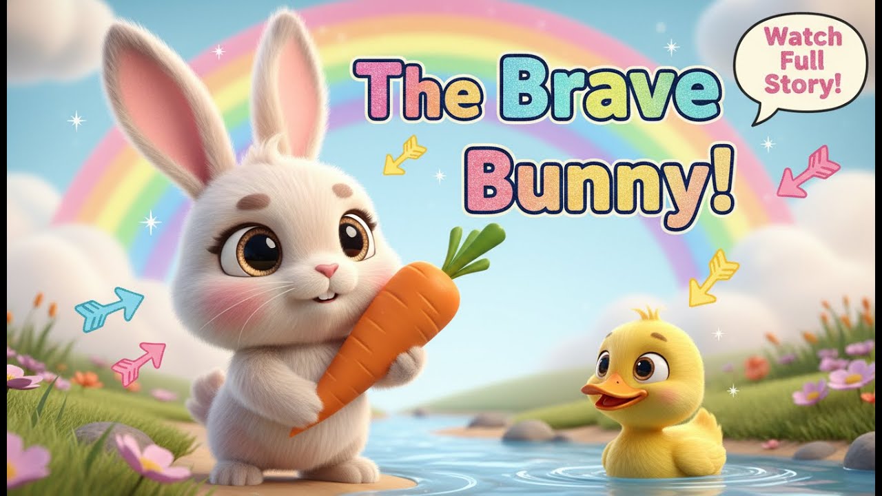 🐰 The Brave Bunny 🥕 | A Courage & Kindness Rhyme for Kids | baby nursery rhymes songs
