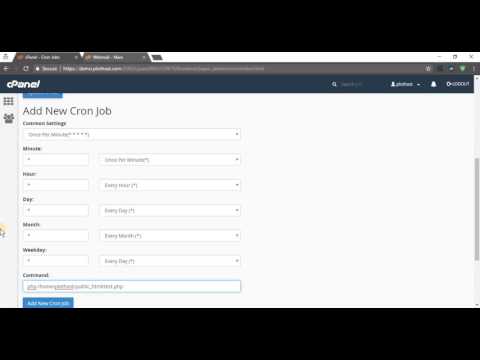 Working with cron jobs - create, edit and delete them with cPanel