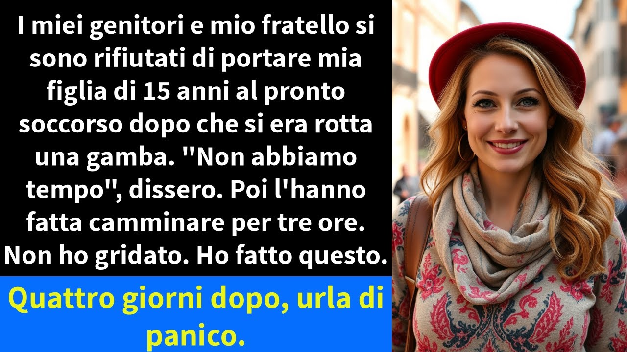 I miei genitori e mio fratello si sono rifiutati di portare mia figlia di 15 anni al pronto soccorso
