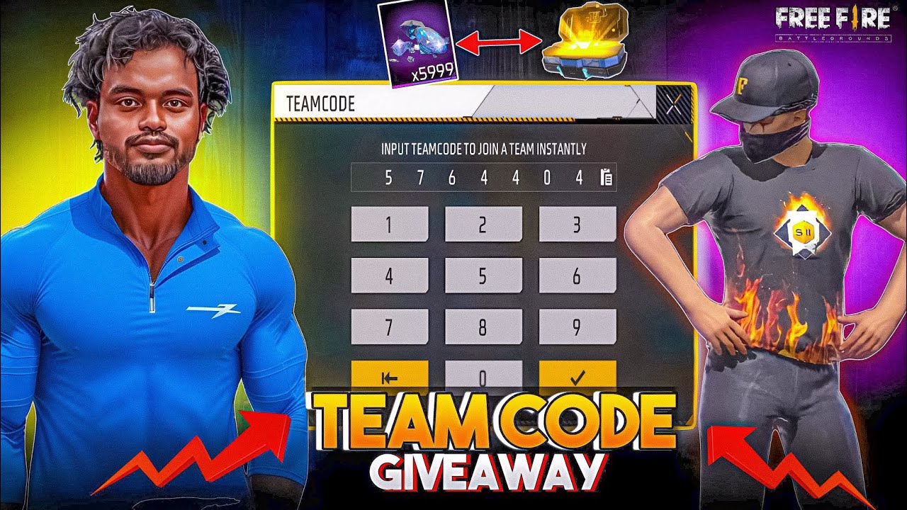 Free Fire LIVE Diamonds Giveaway || Teamcode Giveaway #freefirelive#OD ...