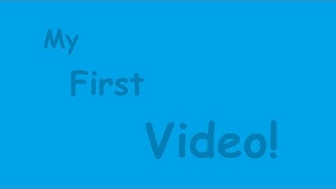 My first video!!