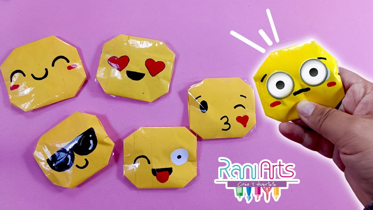 Squishy de Papel EMOJI - Emojis de papel ORIGAMI - YouTube