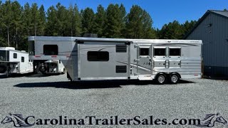 New 2024 Merhow 3 Horse Trailer Tour with 12' LQ | New Color Silver Mist!