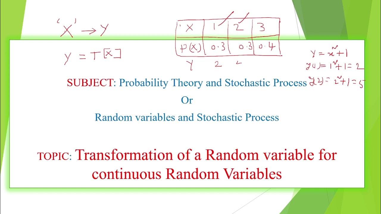 Transformation of a Random Variables Examples ,Probabilitytheory and ...