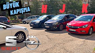 PUSUYA DÜŞTÜM ! 3 NESİL ASTRA KAPIŞTI | OPEL ASTRA J VS OPEL ASTRA K VS OPEL ASTRA H