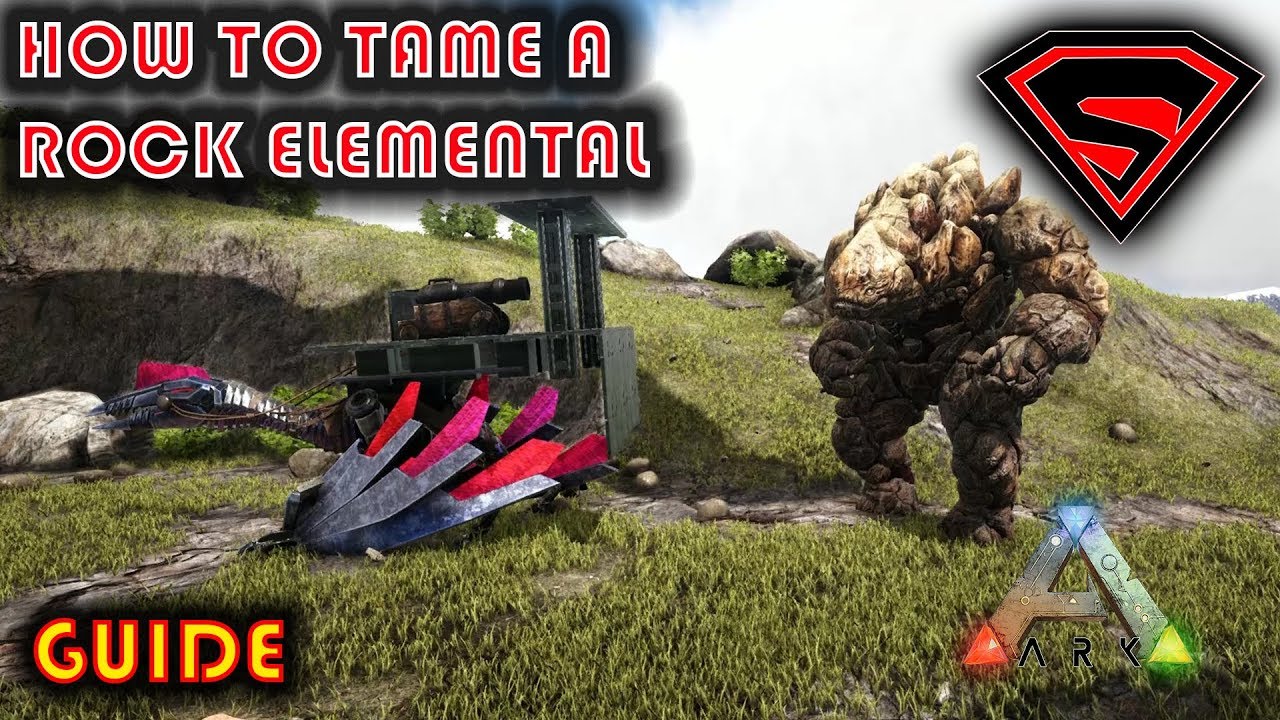 ARK HOW TO TAME A ROCK ELEMENTAL WITH A MOBILE QUETZAL TAMING TRAP