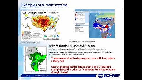 S2S Applications: Drought forecasting