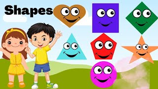 Learn Shapes, Shapes Name, Geometry Shapes for Kids, Learn 2d Shapes, colors for toddlers.