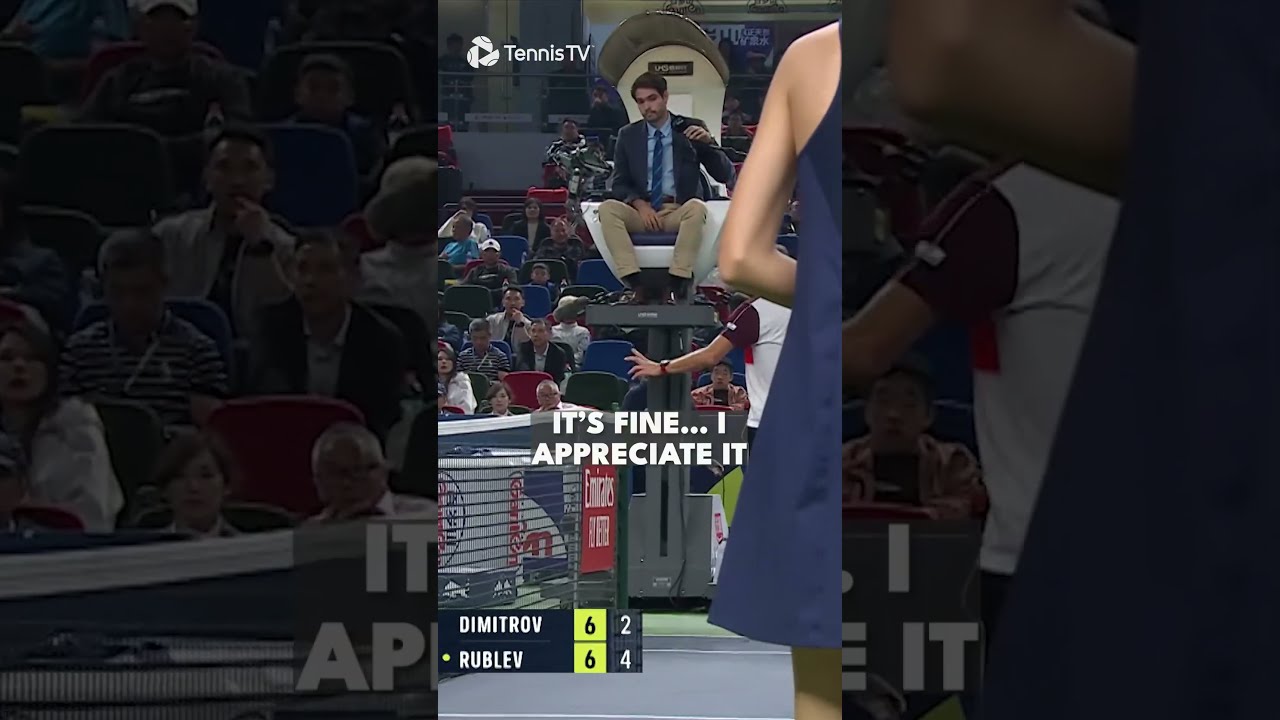 Incredible SPORTSMANSHIP In Rublev Vs Dimitrov 