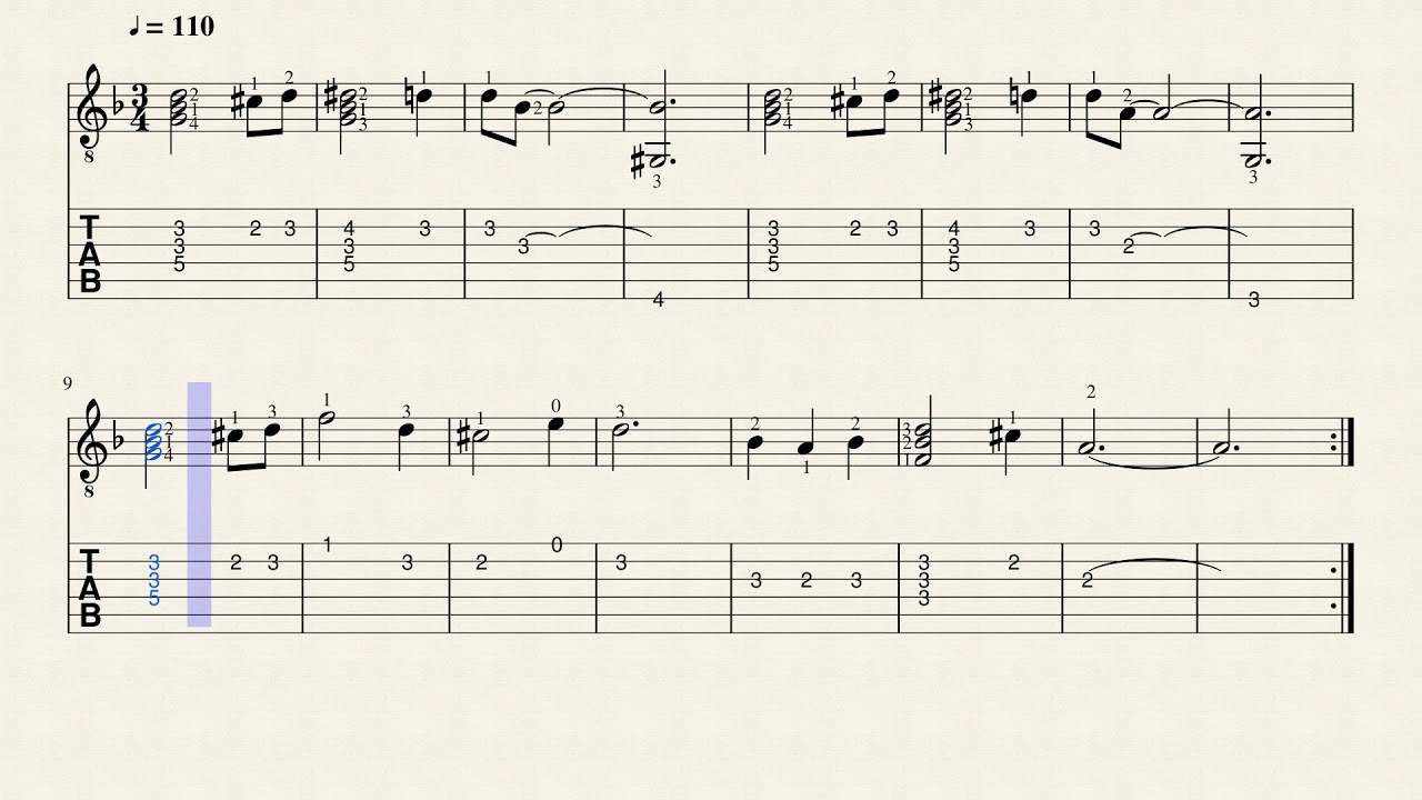 The Godfather Waltz (For Classical Guitar) + TAB Chords Chordify