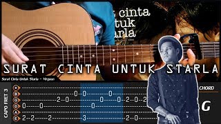 Virgoun - Surat Cinta Untuk Starla - Fingerstyle + TAB & CHORD Tutorial (TAB Untuk Belajar) chords