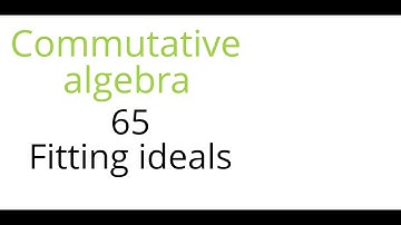 Commutative algebra 65: Fitting ideals