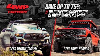 Up to 75% off Tacoma and Bronco Parts from 4WP Factory! Bumpers, Suspension, Wheels, and More! by 4 Wheel Parts 2,687 views 3 months ago 34 seconds
