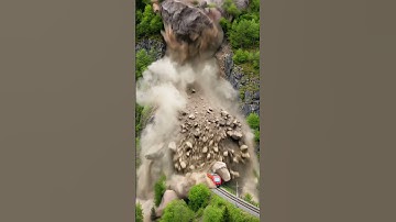 Shocking Landslide Hits Railway Tunnel!