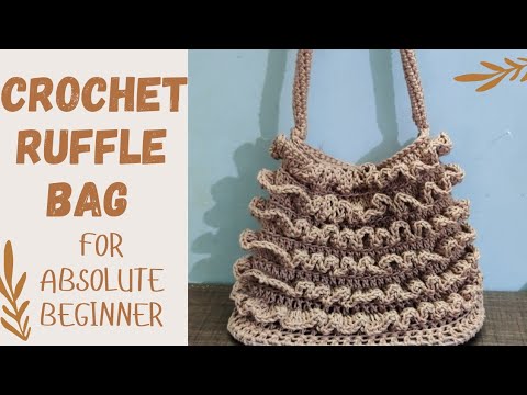 Crochet Ruffle Bag \ How to crochet bag for beginners #crochet # ...