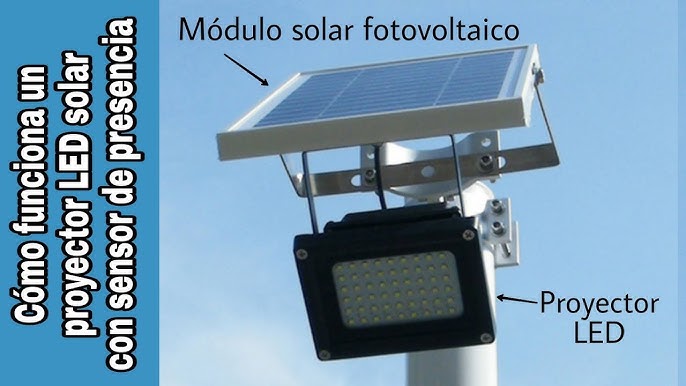 Foco solar exterior LED sensor movimiento