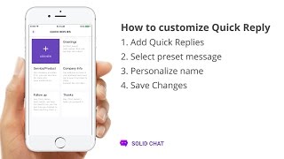 2. How to use and customize Quick Reply presets on Solid Chat screenshot 3