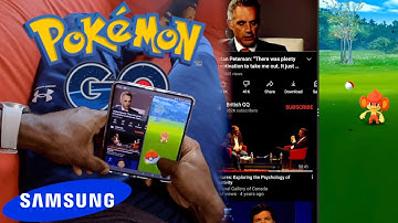 Playing Pokemon Go & YouTube at SAME TIME | Samsung Z Fold 3 Multi-Tasking