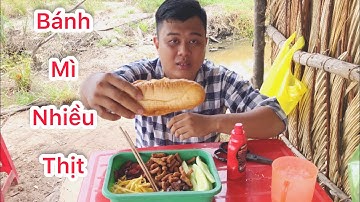 Linh official thử thách bản thân ăn 10 ổ bánh mì siêu to nhiều thịt #4