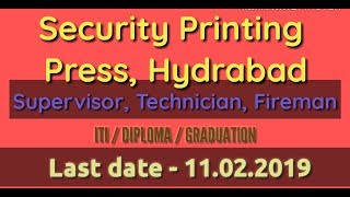 Security printing press supervisor technician fireman online form 2019  || dastechnoworld ||