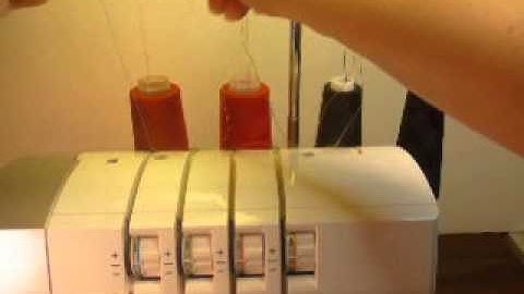 Singer Pro Finish Serger EASY Thread Changing:  Part 2