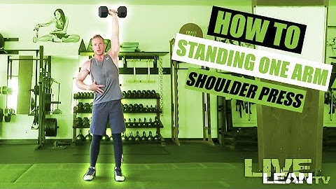 How To Do A STANDING SINGLE ARM DUMBBELL SHOULDER PRESS | Exercise Demonstration Video and Guide