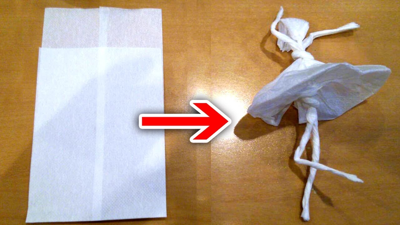 紙ナプキンのバレリーナ Paper Napkin Ballerina Youtube