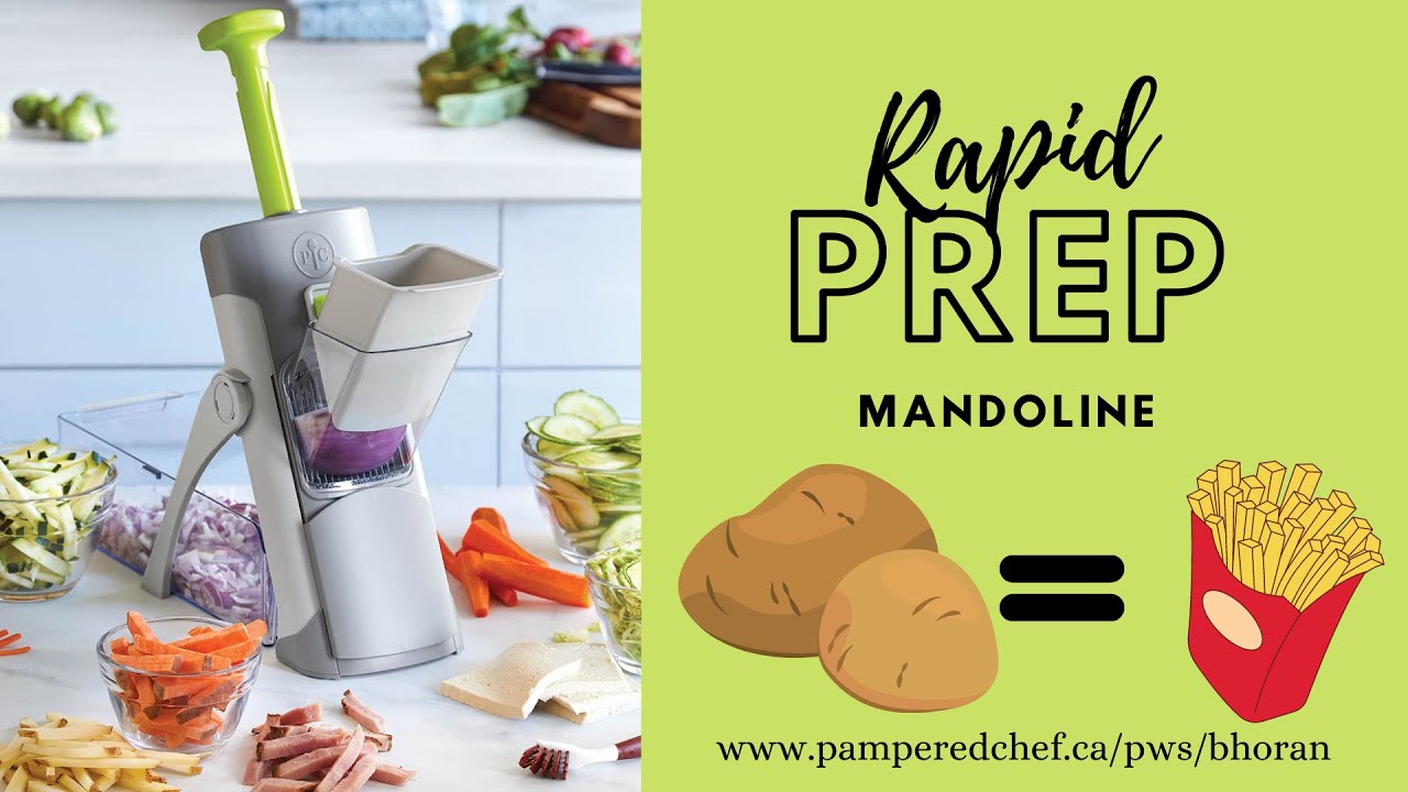 Rapid-Prep Mandoline 101 I Pampered Chef, French-fried potatoes, zucchini,  vegetable, carrot