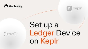 Set up a Ledger device with Keplr