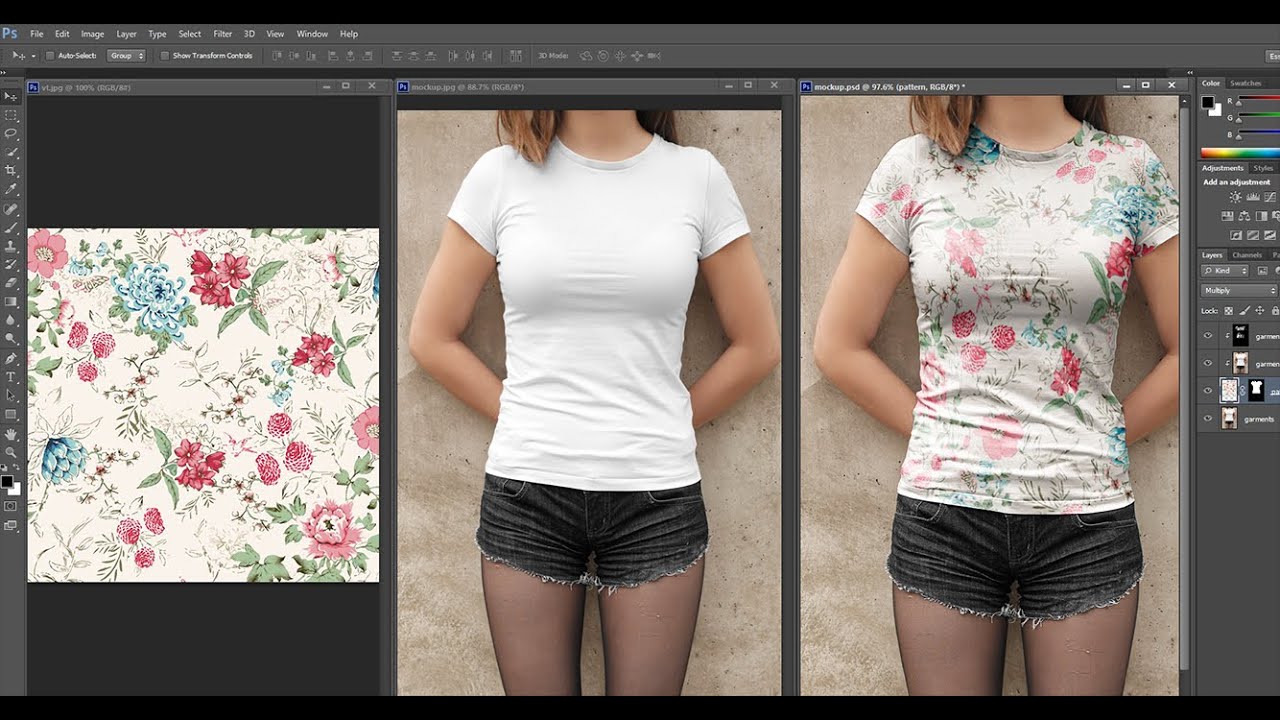 Add Patterns to Clothing in Photoshop - YouTube