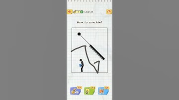 Draw 2 Save Level 37 How to save him Stickman Puzzle Brain Train Gameplay Short Video #3k #draw2save
