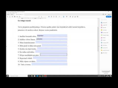 Juhend õpilasele: kuidas täita tekstiväljadega PDF töölehte arvutis
