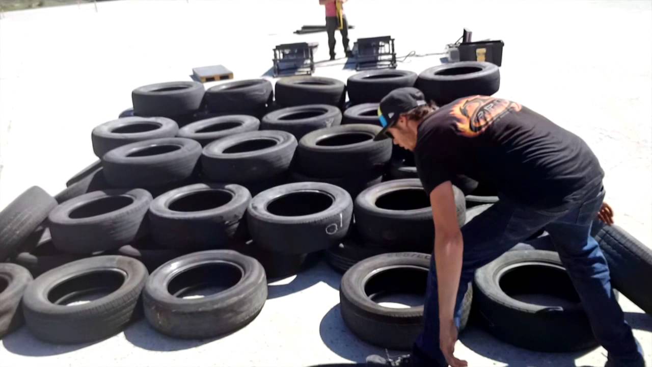 Building A Used Tire Catch Ramp - YouTube