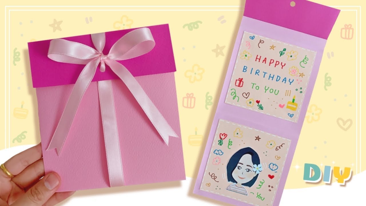 ทำการ์ดวันเกิด ของขวัญวันเกิด | Diy Birthday Card - Youtube