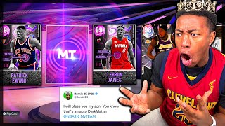I ASKED RONNIE2K FOR DARK MATTER LEBRON AND THIS HAPPENED.......NBA 2k22 MyTEAM PACK OPENING.