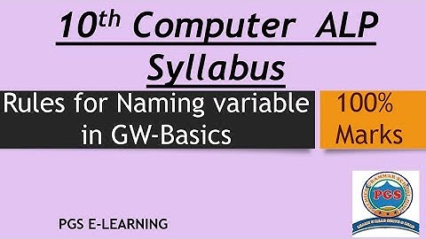 What are rules for naming variable in gw basic || variable name rules