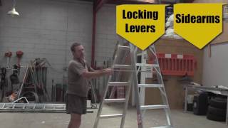 Step ladder safety inspection and extended step ladder safety THis video demonstrates DOC standard step ladder inspection and how to be safe when using a stepladder extended (outdoors).