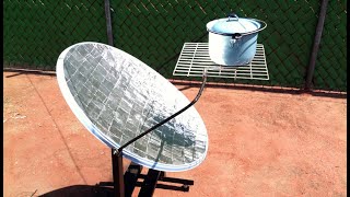 Estufa solar con antena y latas de Aluminio  🇲🇽  (mejorada)