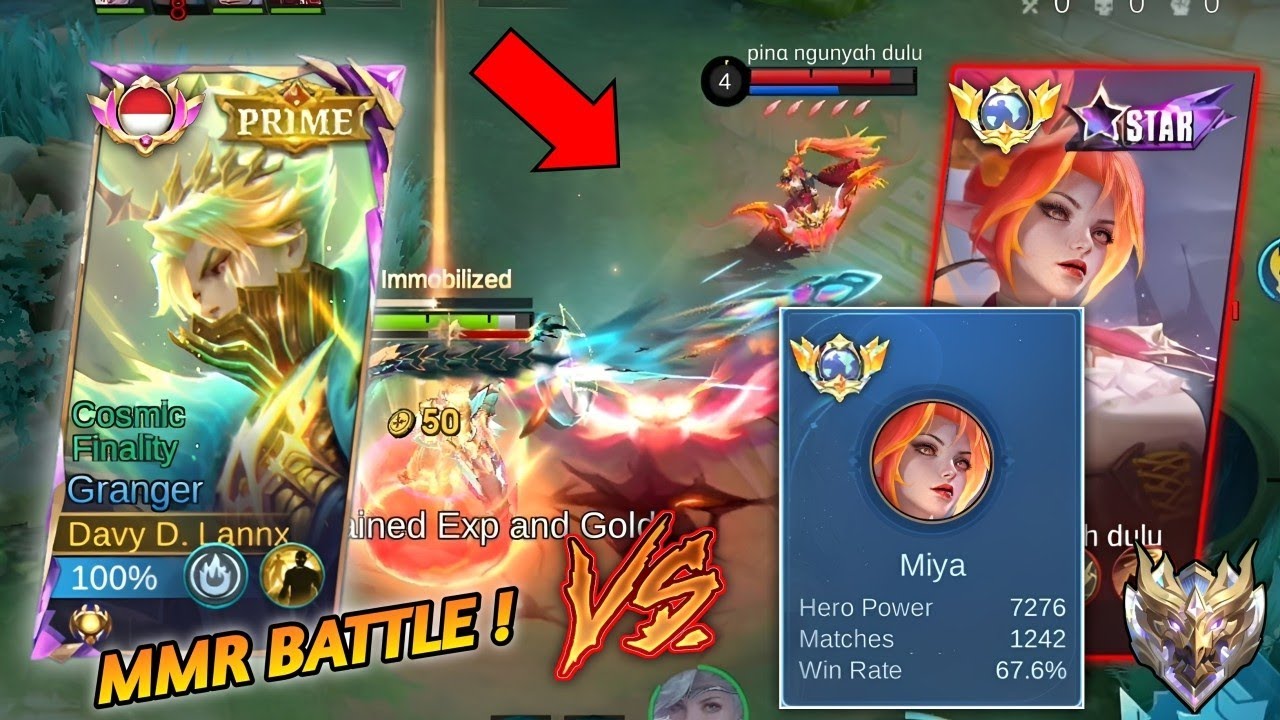 MATCH INTENSE! MY GRANGER MEET EX GLOBAL MIYA AND HIGHEST RANK *150+ SOLO RANKED! WHO'S WILL WIN ?!