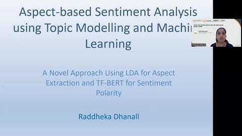 Aspect-based sentiment-analysis using topic modelling and machine-learning