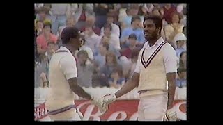 ENGLAND v WEST INDIES 1st TEST MATCH DAY 3 EDGBASTON JUNE 16 1984 ELDINE BAPTISTE MICHAEL HOLDING